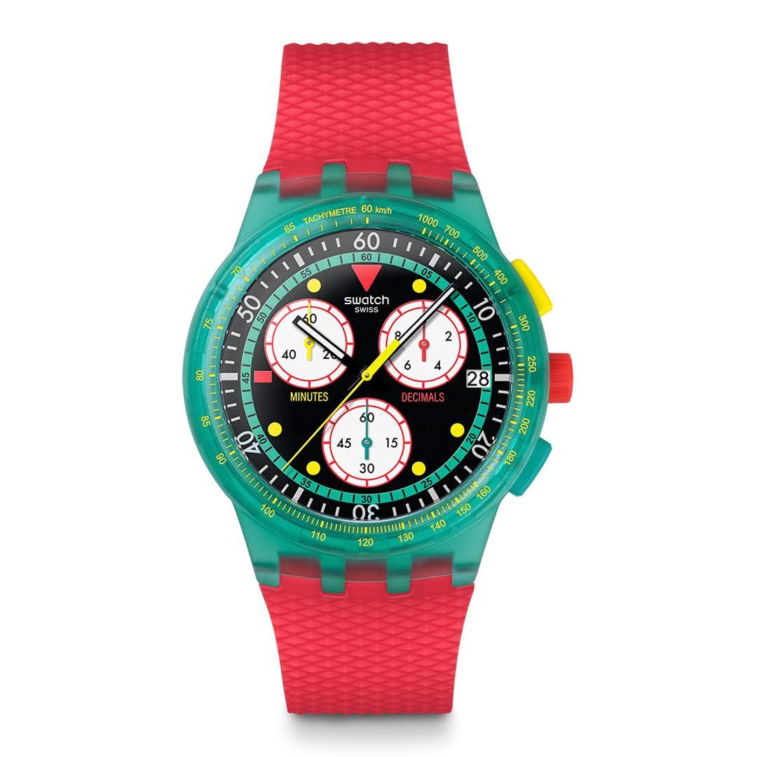 

Swatch Neon Emerald Chrono Red Watch, SUSG409, зелёный