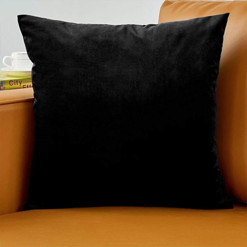 Federa per Cuscino in Velluto Nero 45x45cm Federa per Cuscino Lombare per Divano del Soggiorno Decorazione Casa Nordica Federa per Cuscino Decorativo