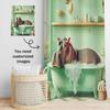 Hippopotamus Taking A Bath Shower Curtain Washable Dirt-Resistant Shower Head Waterproof Polyester Bath Curtain For Home Decor