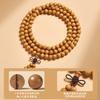 Wild Old Peach Wood Bracelet108Multi-bead women's Buddhist prayer beads natural wooden bracelet for meditation, suitable for both men and women