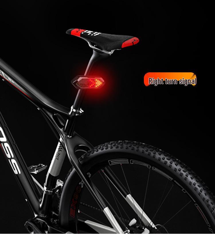 Bicycle LED Taillight with Turn Signal, Horn, Remote Control & USB Charging – Waterproof for Night Riding