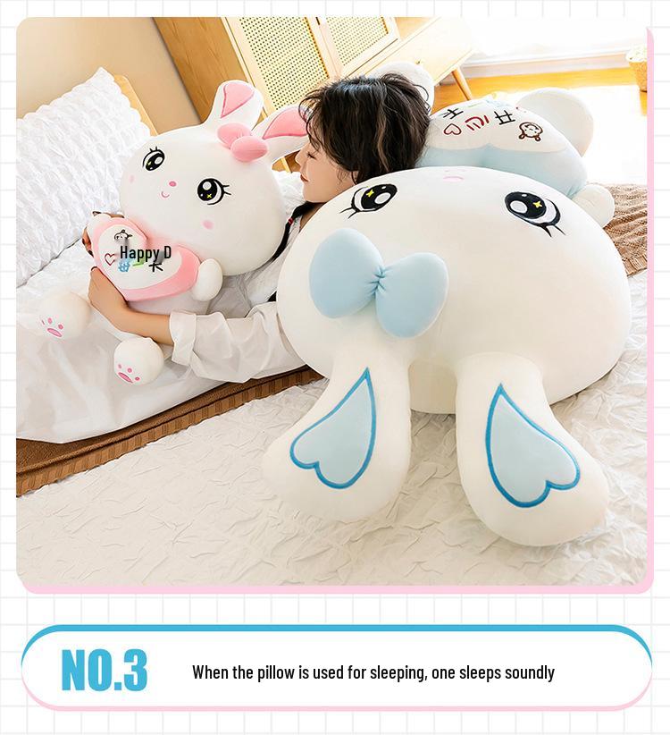 Couple Hugging Heart Rabbit Plush Doll - Creative Pillow Gift for Girlfriend's Birthday