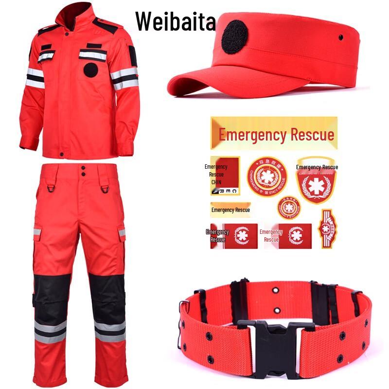 WBD Red Emergency Rescue & Firefighter Workwear Set