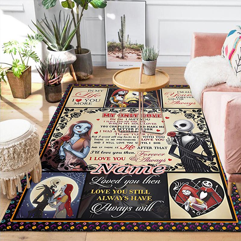 Custom 1Pc Christmas Nightmare Before Rug Office Carpet Indoor Outdoor Entrance Doormat Nonslip Soft And Comfortable Living Room D91697