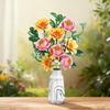 Rose Autumn ChrysanthemumBouquet Building block everlasting flower living decoration toy MOC Valentine's Day and Christmas gift