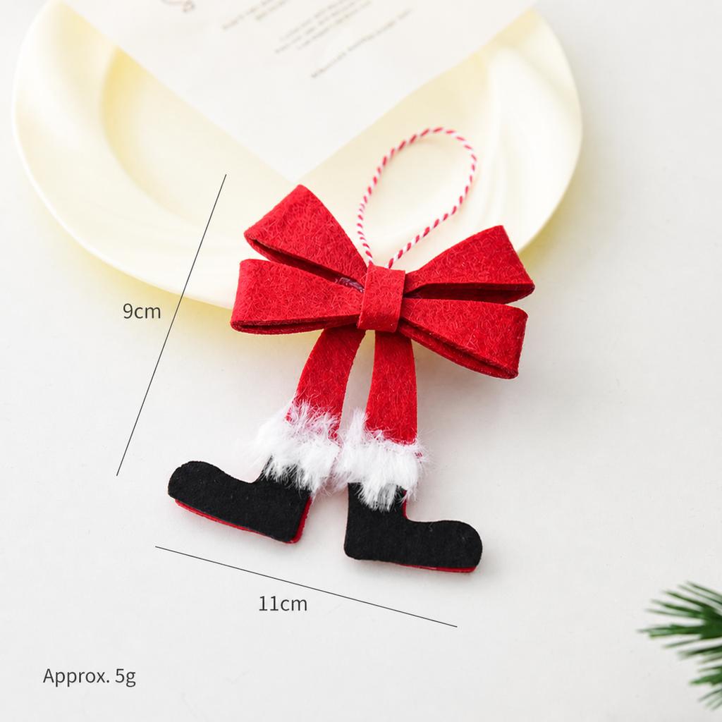 Holiday Hanging Ornament Stiff Christmas Bow Pendant Christmas Drop Ornament Multi Felt Bow Christmas Pendants For Holiday Home
