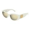 Ochelari de soare ovali decorați cu logo Ochelari de soare pentru femei Bej BB0324SK009