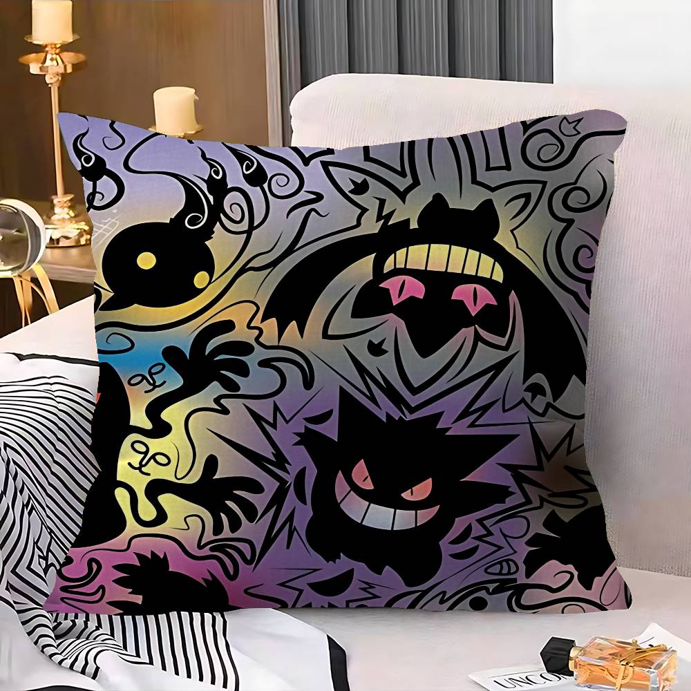 P-Pokemon Gengar Anime Pillow Cover Design Cushion Cover Decor Holiday Decorati