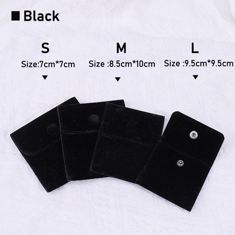 

Jewelry Pouch Soft Velvet Mini Jewellery Packaging Jewelry Box Necklace Earrings Rings Storeage SSBZD06 7x7cm-1PCS чёрный