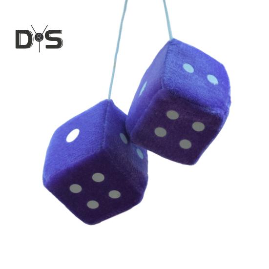 

Плюшевая подвеска в виде игральных костей со шнурком, винтажное подвесное украшение для автомобиля, игрушка для снятия стресса, украшение для салона автомобиля, зеркало заднего вида фиолетовый