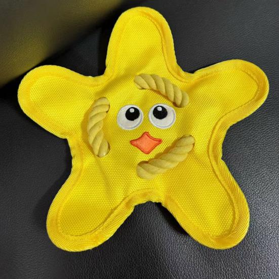 Disque Volant pour Chien en Forme d'Étoile Papier Froissé Squeaky Jouet Interactif pour Chien Jouet à Mâcher Robuste pour Chien pour Entraînement en Extérieur Rapporter Attraper Jouer