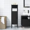 VidaXL Bathroom Cabinet, Column with Storage, Home Interior Toilet Organizer, Modern, Black Wood 842466