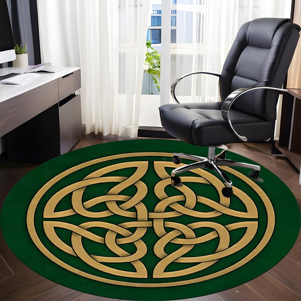 1 st Keltische Knoop Kantoor Ronde Vloerkleed, Mat Geschikt Voor Kantoor, Onder Kantoorbureaus Slaapkamer Woonkamer Huisdecoratie, Kamer Decor