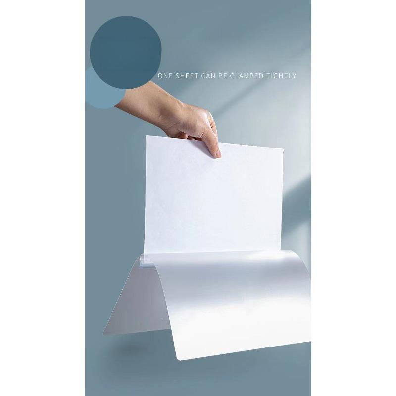 10PCS A4 Folder Transparent Tie Rod Clip Single Page Folder Student File Bag Office Supplies