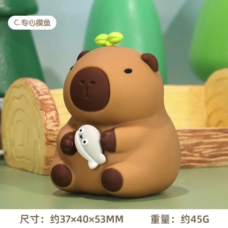 Hot Capybara Figure Toys Kapibara Dolls Simulation Animals Toy Desktop Decoration For Home Desk Kids Xmas Birthday Gifts
