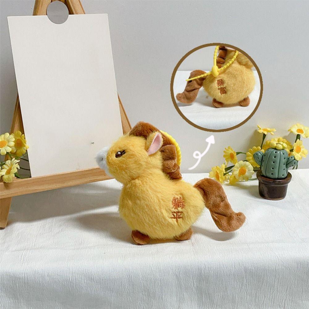 Cute Plush Horse Doll Pendant Cartoon Chinese New Year Gift Zodiac Pony Figurine Birthday Gift