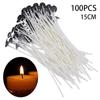 100Pcs/set Candle Wicks Smokeless Wax Pure Cotton Core 9/15/20cm DIY Candle Making Pre-waxed Wicks For Party Accessories
