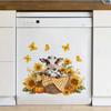Country-style Sunflower and Cow Wall Sticker - Self-adhesive and Seamless - Suitable for Home Walls