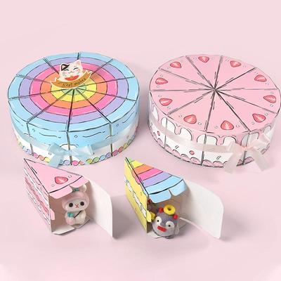 Triangle Cake-Shaped Gift Box for Birthday or Wedding - Pack of 10