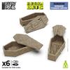 Green Stuff World Wooden Coffin Set (6 Pieces) - Miniature Accessories GSWD-12721