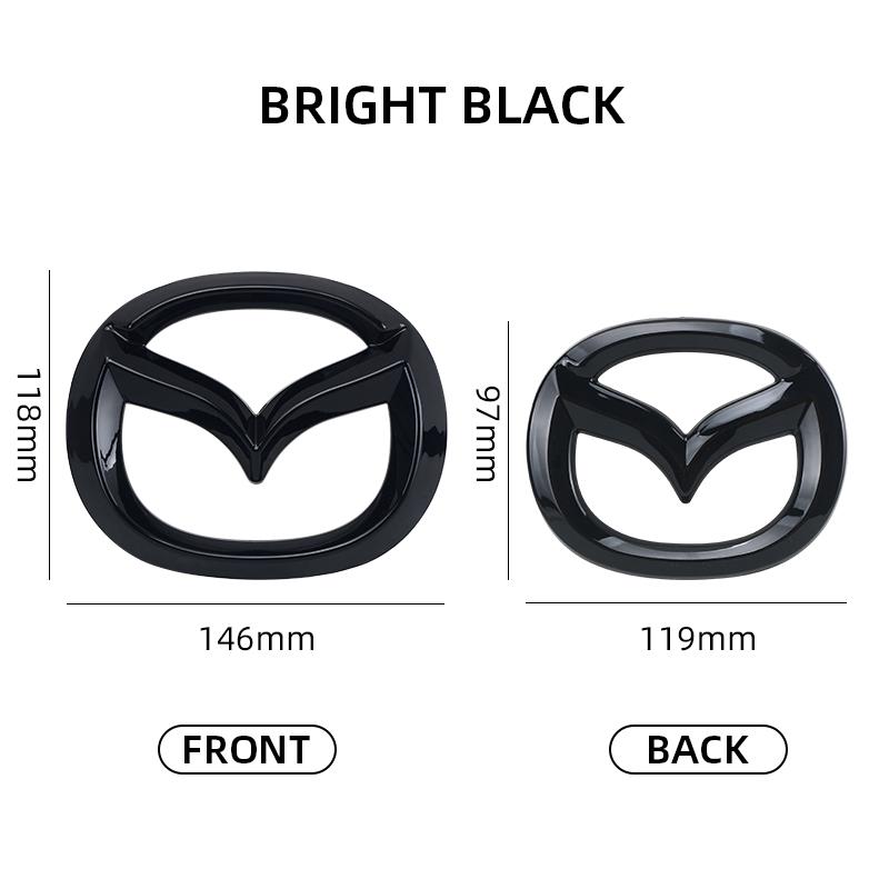 LGIY9 Automobilio priekinės grotelės ženklelis bagažinės emblema Mazda 3 Axela Atenza 17-20 anglies pluošto priekinės galinės kėbulo lipduko aksesuarai