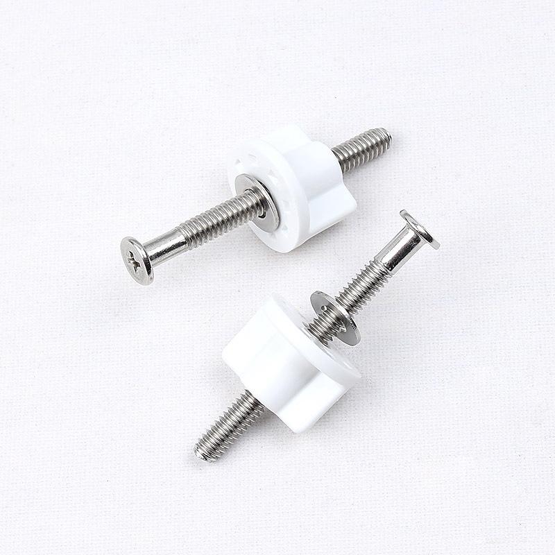 2 Sets Universal Toilet Seat Hinges Screws Bolt Nut Fixing Repair Hinges Hole Fittings Tool Toilet Cover Bathroom Accessories