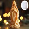 3D Jesus Relief Cylinder Candle Silicone Mold Easter Jesus Relief Resin Gypsum Mold Home Decoration Prayer Jesus Crafts Mold