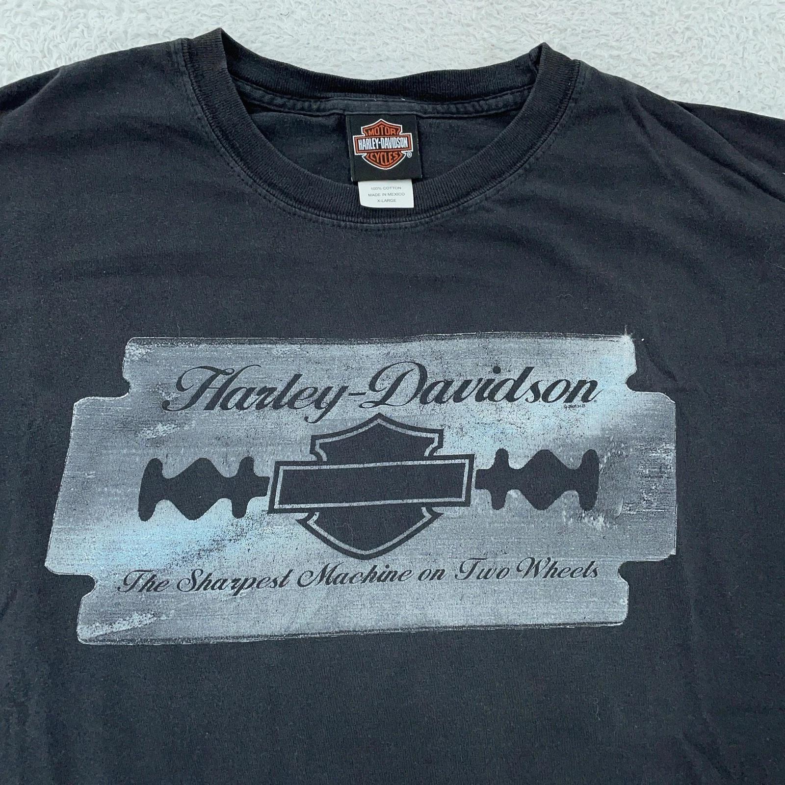 Harley-Davidson Razor Blade T-Shirt Black Sharpest Machine Motorcycle 2XL