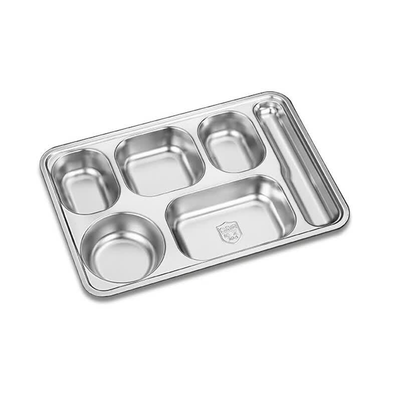 304 Stainless Steel Multi-Compartment Lunch Tray