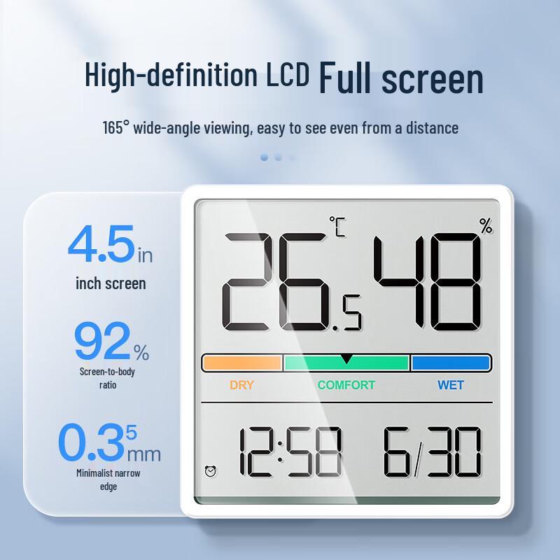 MaShi Hoge-Precisie Digitale Thermo-hygrometer Klok