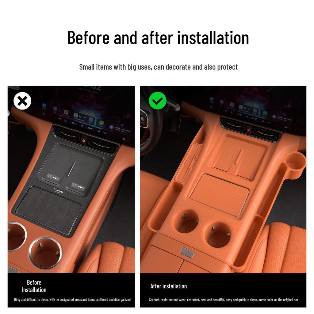 Silicone Anti-Slip Case for AITO M7/M8 Wireless Charging Pad, Center Console Accessory