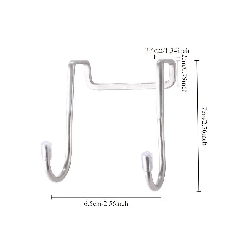 1Pcs Double S-Hooks Stainless Steel Easy No-Punch Installation Versatile Cabinet Door Hangers