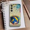 Volleyball Painted Phone Case For Samsung Galaxy A73,A21s,A22,A31,A52,A53,A71,A41Soft Black Shell