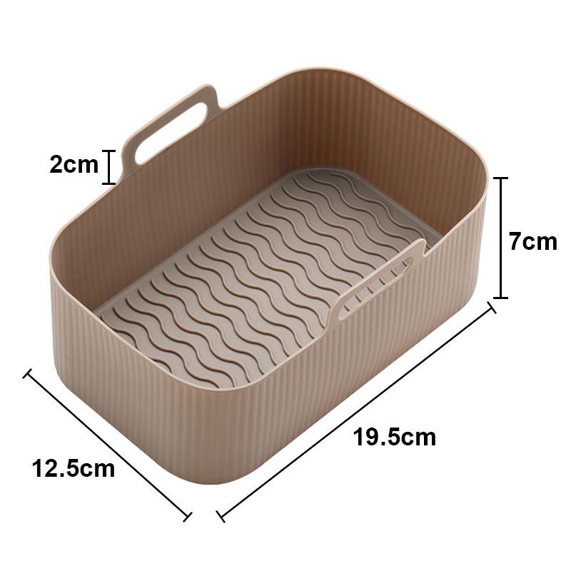 Silicone world Air Fryer Silicone Basket Silicone Mold Airfryer Oven Baking Tray Pizza Fried Chicken Basket Reusable Pan Liner