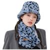 Women's Autumn And Winter Leopard Print Hair Fishing Cap Winter Warm Hat