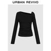 UR Women's Shimmer Asymmetrical Neck Knit Top