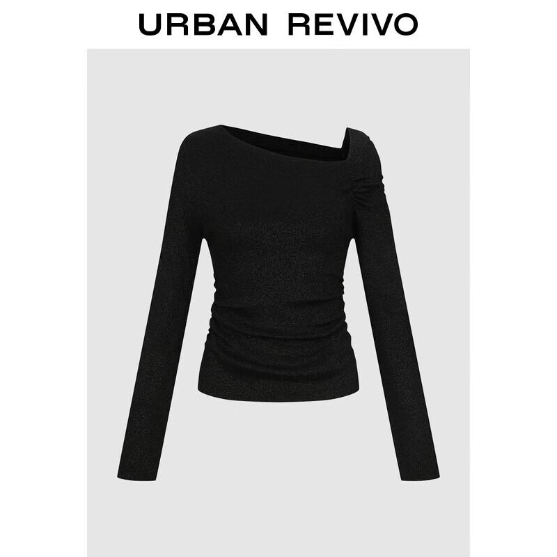 

UR 2025 Зимний женский асимметричный вязаный топ с блестками L