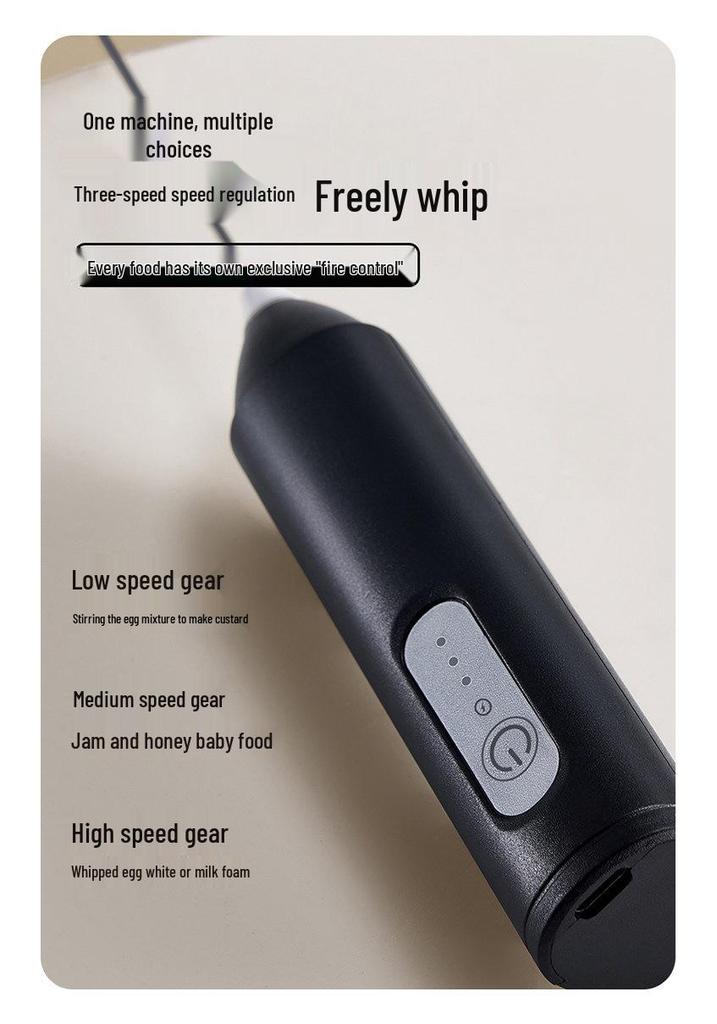 Wireless Handheld Mini Electric Milk Frother - Portable Coffee Whisk for Home Use