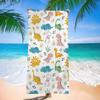 Cartoon Animal Dinosaur Print Cartoon Beach Towel Cute Kawaii Room Decor Bath Girls Children Hand Towels For Bathroom Shower