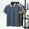 Ice Silk Men's New Polo Shirt Premium Luxury Cool Fabric Business Casual Golf Slim Fit Blouse Collar T-shirt Summer