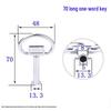 Cross Key Zinc Alloy Multipurpose Wrench for Elevator, Electrical Box, and Water Meter.
