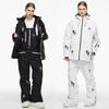 Combinaison de Ski Hommes et Femmes Outdoor Hiver Chaud Combinaison Snowboard Imperméable Coupe-vent Ensemble Vestes et Pantalons de Ski Unisexe Respirant Isolant Combinaison Neige