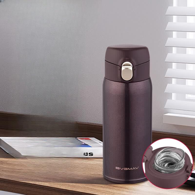 BVGMAV 360mL Pop-Up Lid 316SS Portable Thermos
