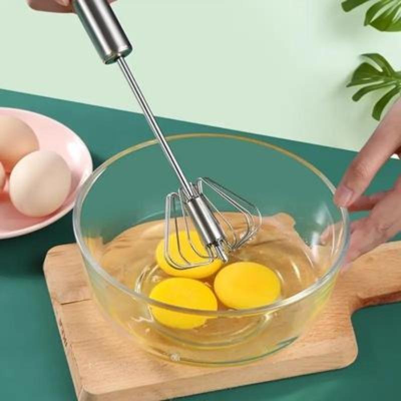 Semi-automatic Stainless Steel Hand Mixer for Eggs, Coffee and Milk