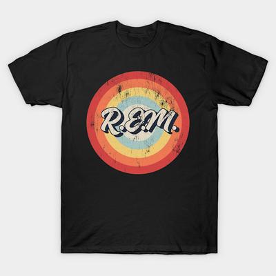 Asian Size Men Print T-shirt Rem Vintage No-Cut Heat Transfer Print Cotton Tshirt