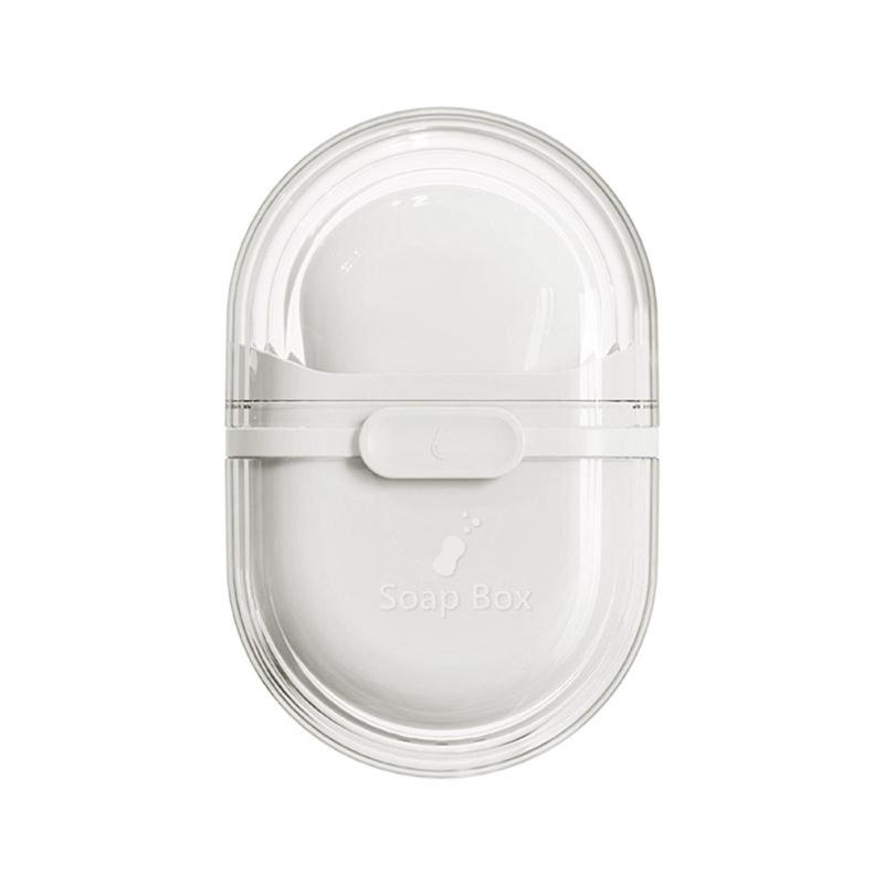 Portable Soap Holder Case Waterproof ABS Storage Box with Lid and Drainage Holes For Toiletries Bag Travel Essential