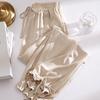 Ice Silk Summer Harem Pants: Thin, Loose-Fit, Cuffed, Anti-Mosquito Lantern Style