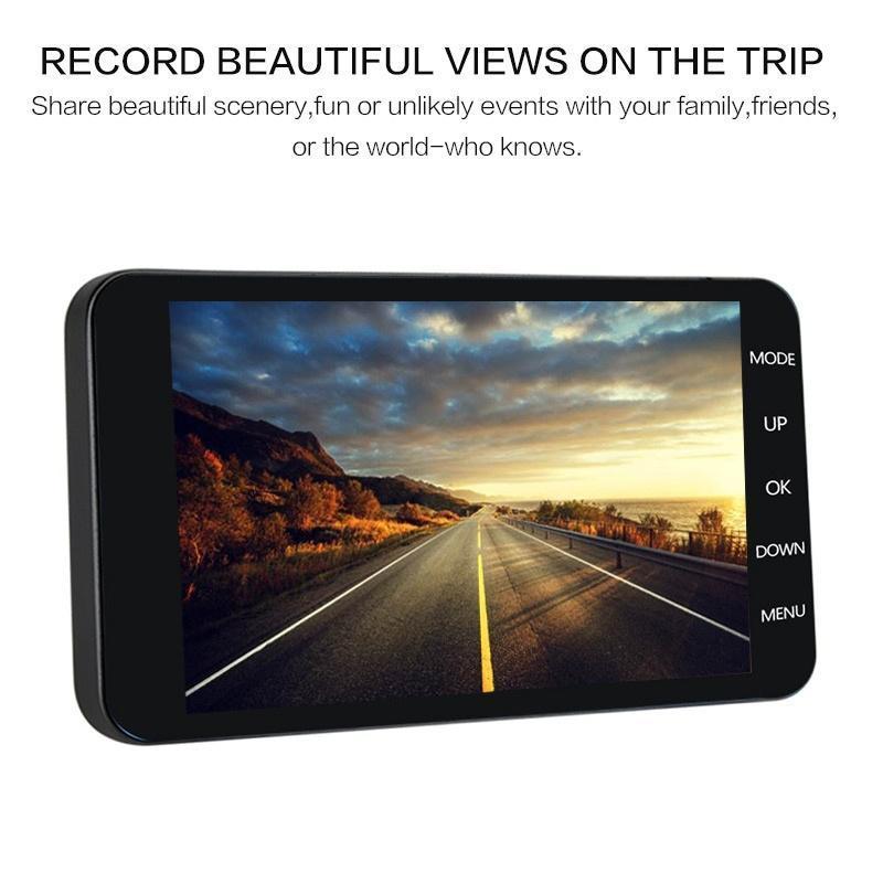 Nou înregistrator dublu de conducere, 1080P Full HD pentru mașină DVR cameră de bord cu funcție de vedere pe timp de noapte