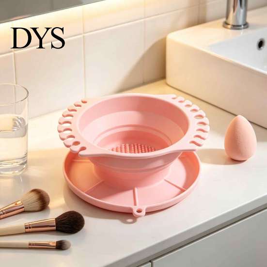 Silicone Painting Brush Rinser Paint Cleaner Cup, with Texture, Foldable Compact Art Washer for Cleaner, Watercolor And Makeup