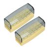 2pcs Dental Bur Holder Box 18 Holes Bur Cleaning Autoclavable Case Organizer for Dentist Laboratory Yellow